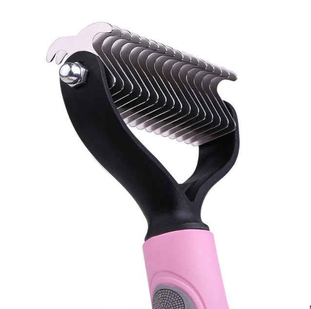 Double-sided grooming brush