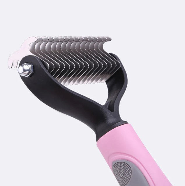 Double-sided grooming brush