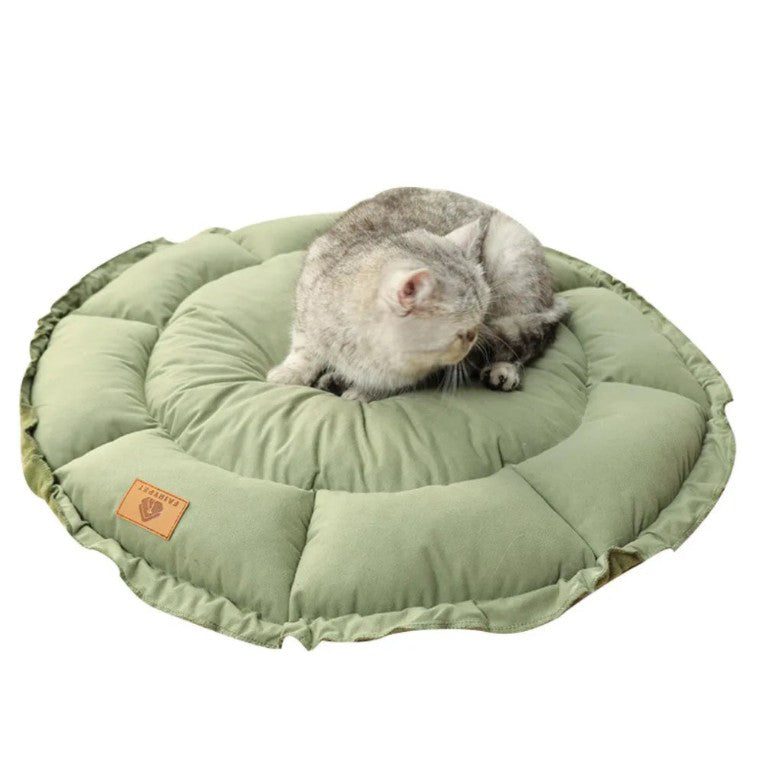 Lit rond confortable pour chats et chiens - 100% coton respirant