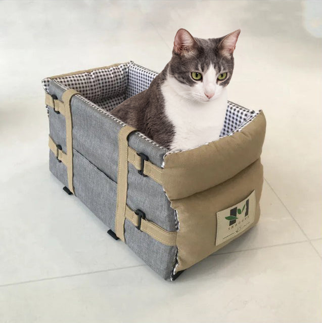 Siège auto portable pour petits chiens et chats - confortable, détachable et lavable (Copie)