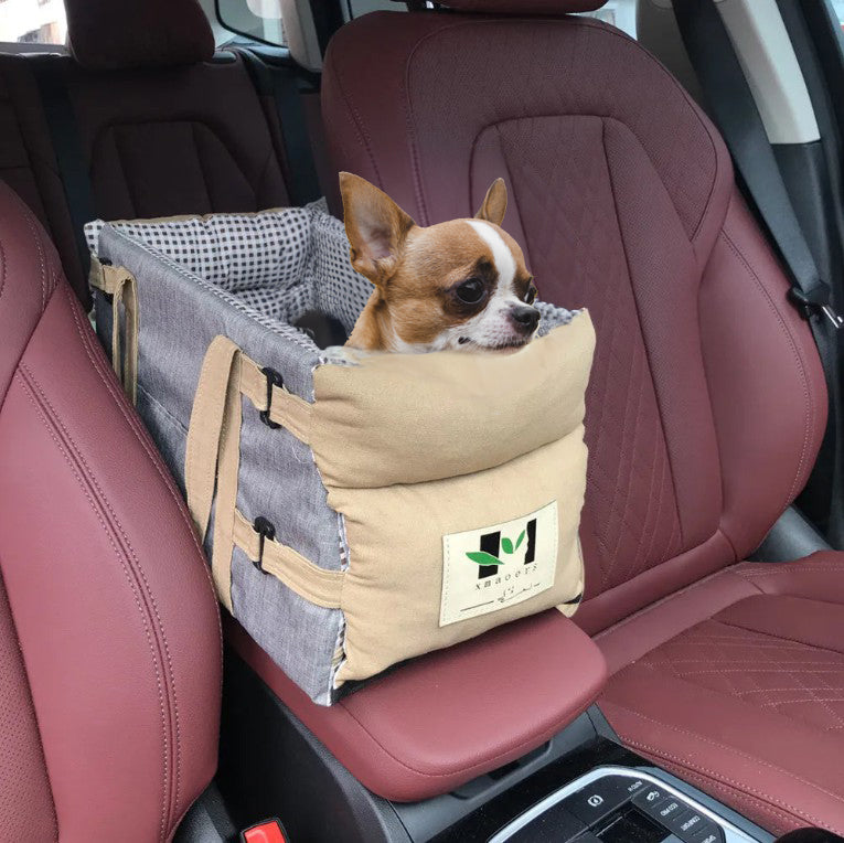 Siège auto portable pour petits chiens et chats - confortable, détachable et lavable