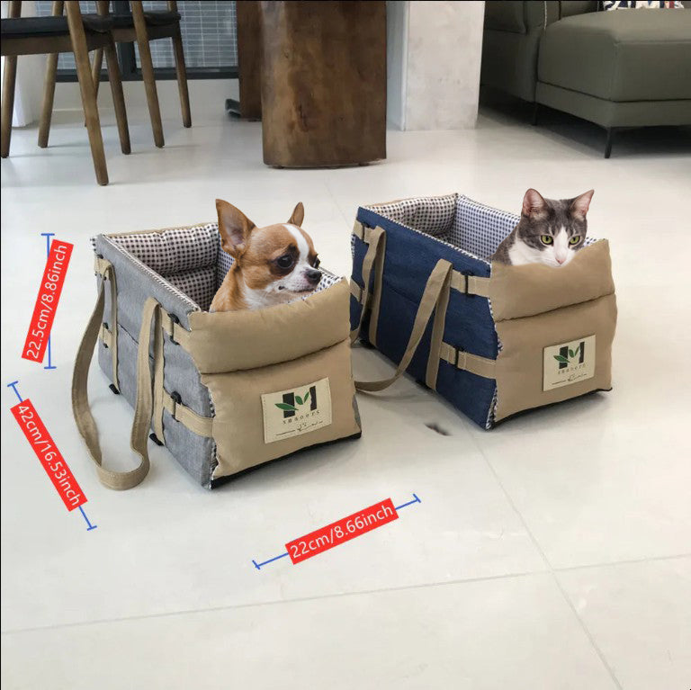 Siège auto portable pour petits chiens et chats - confortable, détachable et lavable